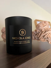 Load image into Gallery viewer, Bronze WOW Candle - Patchouli and Ylang Ylang on Dark Amber and Sandalwood