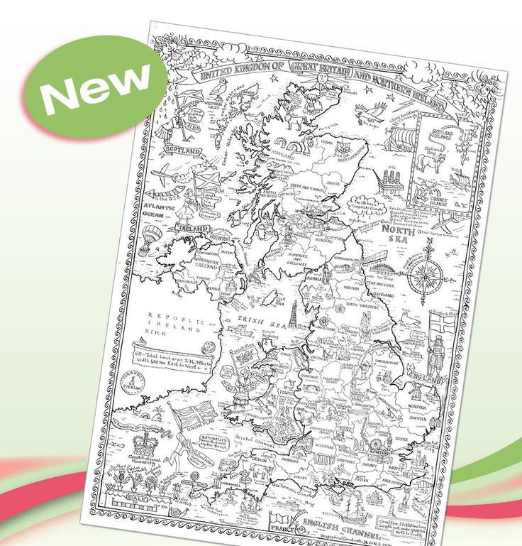 TC04 British Isles Colour-in Tablecloth