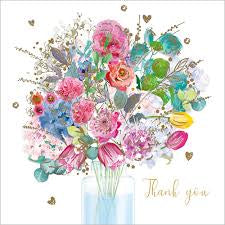 FLOWERS IN A GLASS VASE (thank you)