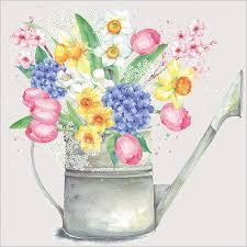 FLOWERS IN A WATERING CAN