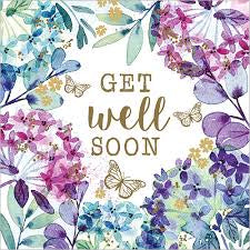 GET WELL SOON BUTTERFLIES AND FLOWERS