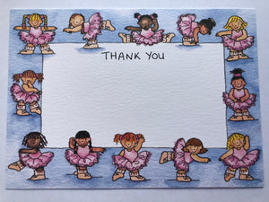 BALLET GIRLS THANK YOU CARDS